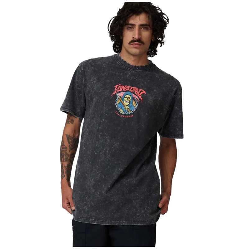 T-Shirt Santa Cruz Out Of Time Front - Preta