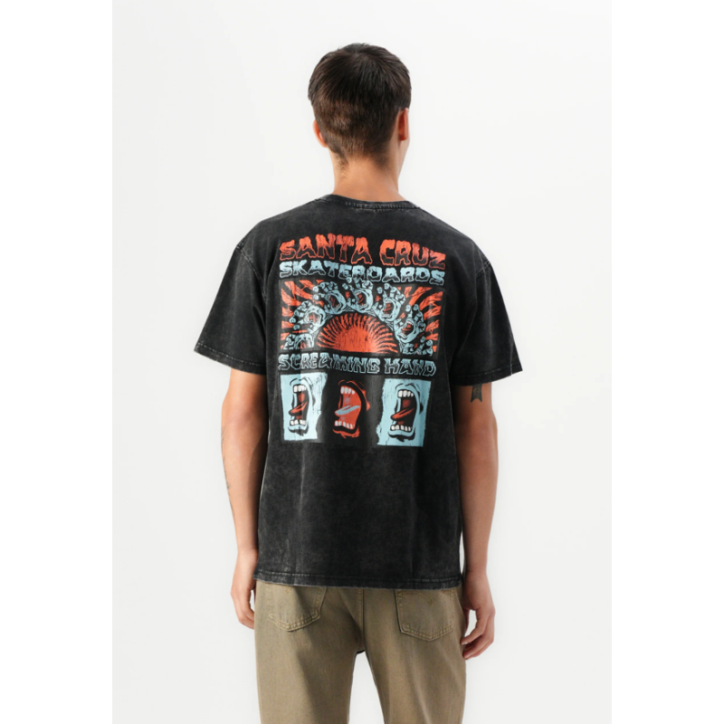 T-Shirt Santa Cruz VTG Screaming Connect - Preta