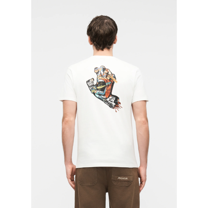 T-Shirt Santa Cruz Collage Hand - Branca