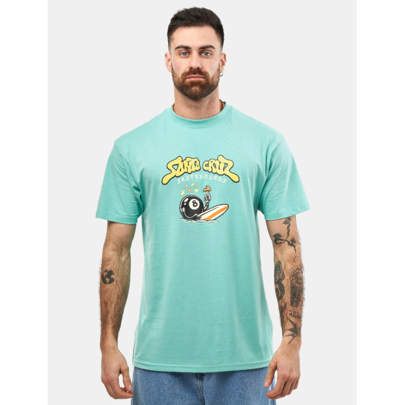 T-Shirt Santa Cruz Winkowski Surf Front - Turquesa