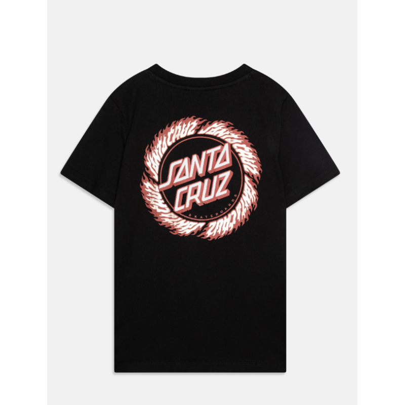 T-Shirt Santa Cruz Youth Flame Ringed Dot - Criança